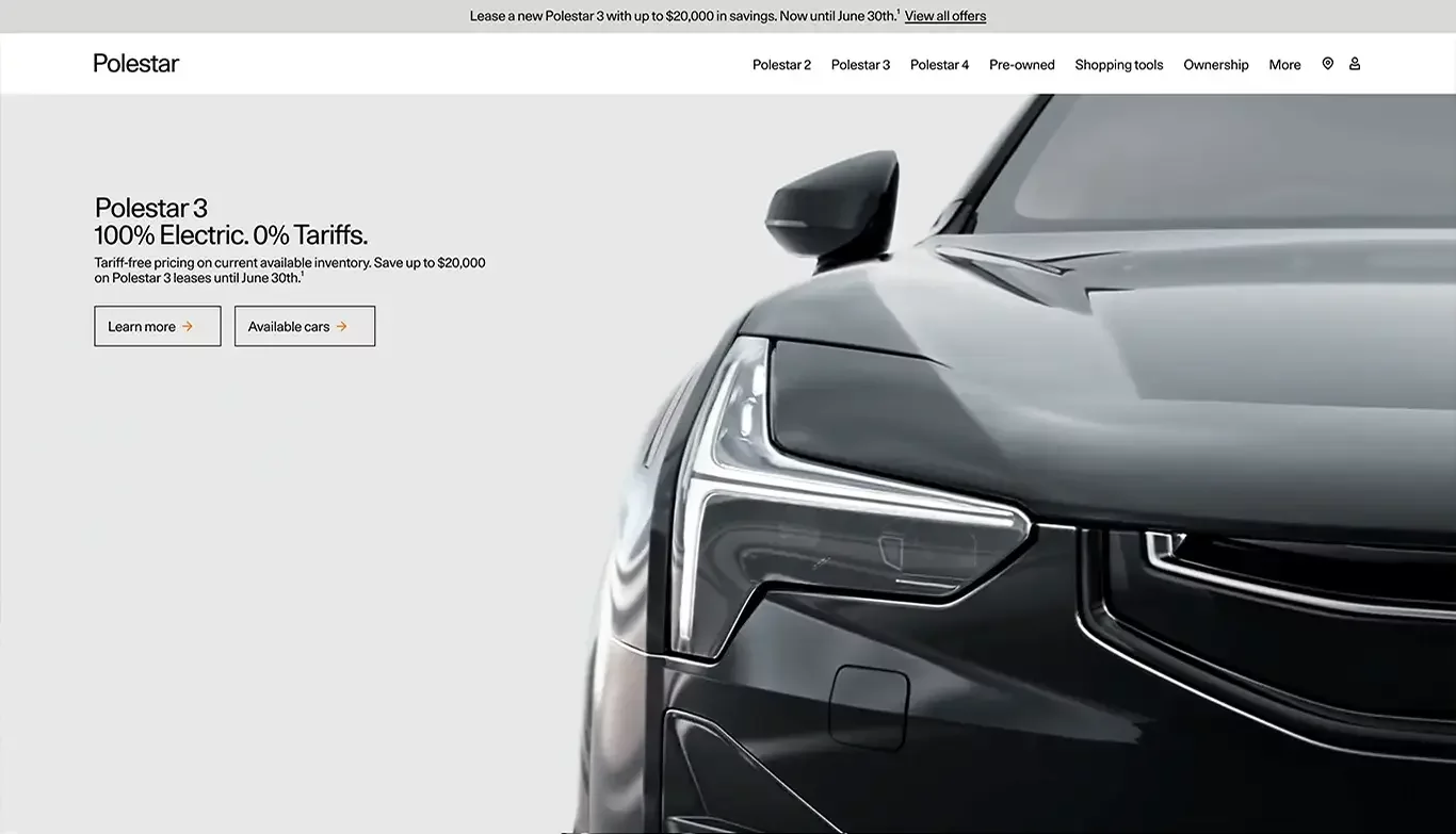 Best Automotive Website #2 Polestar
